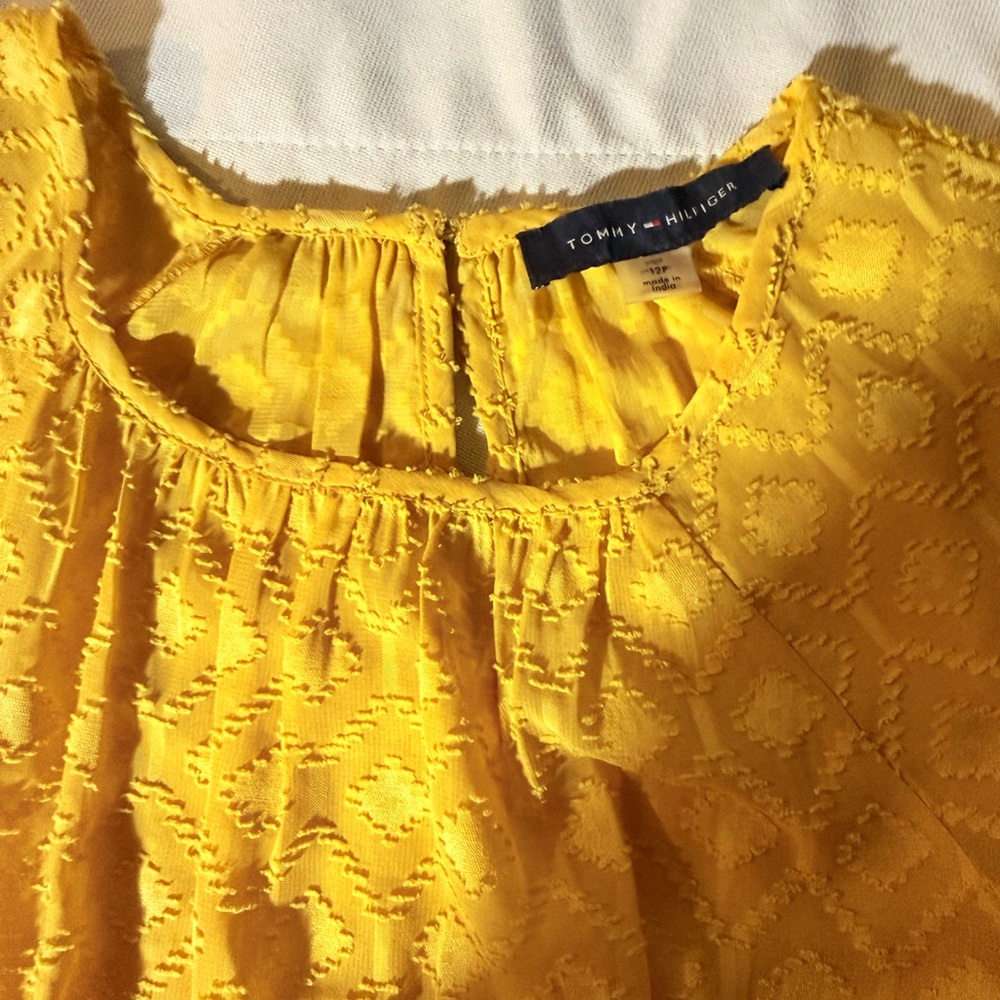 Tommy Hilfiger Vibrant Yellow Patterned Dress